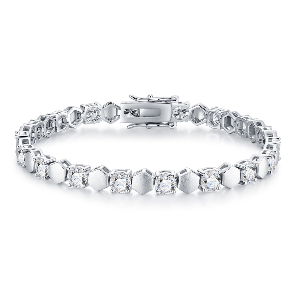 Sferetta Moissanite Tennis Bracelet in Sterling Silver