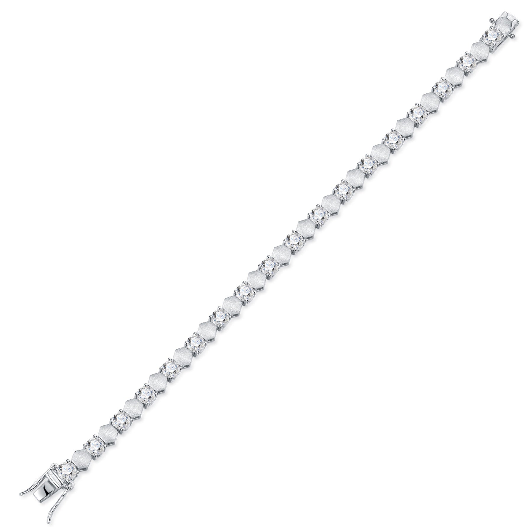 Sferetta Moissanite Tennis Bracelet in Sterling Silver