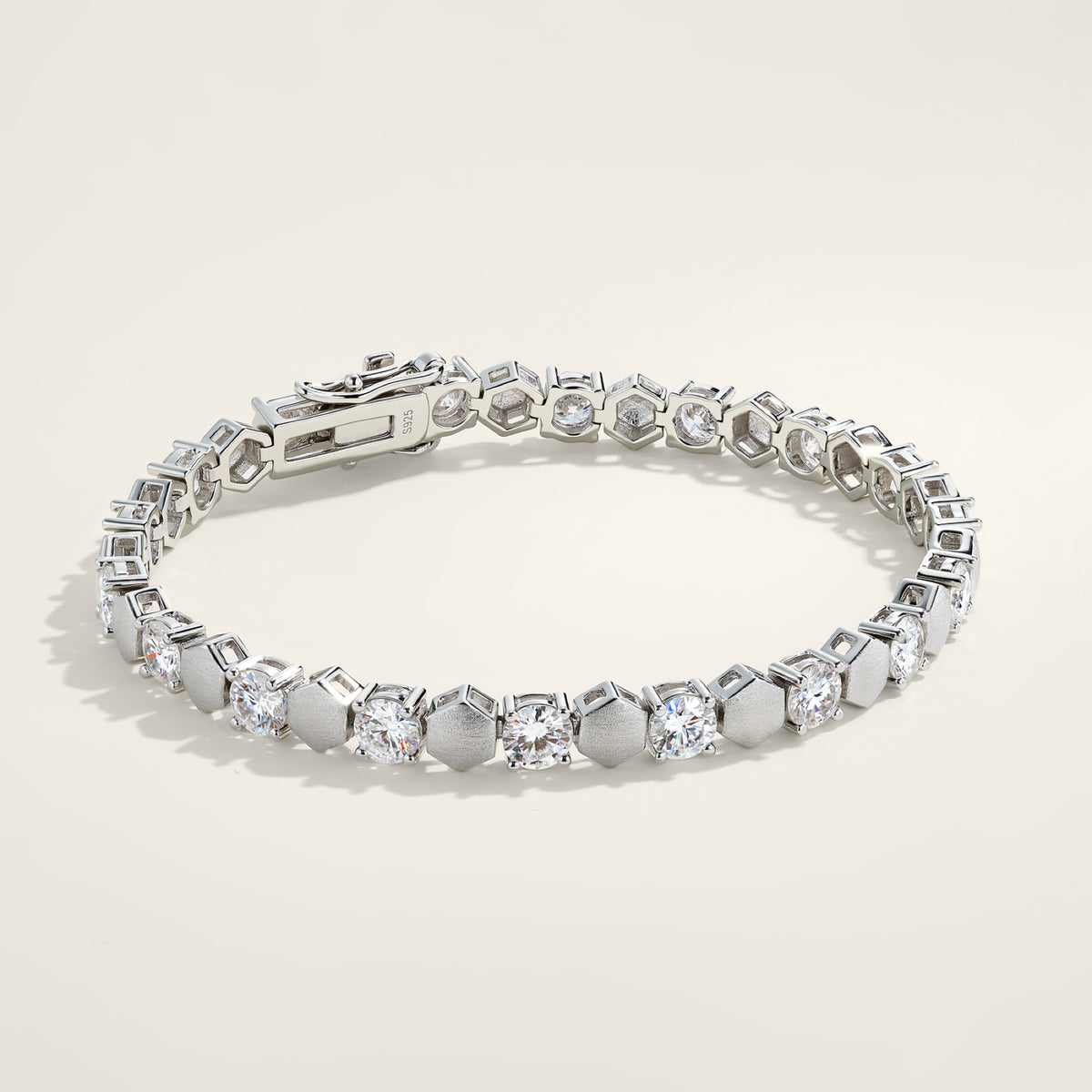 Sferetta Moissanite Tennis Bracelet in Sterling Silver