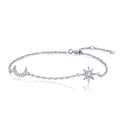 Lunastella Moissanite Chain Bracelet in Sterling Silver