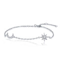 Lunastella Moissanite Chain Bracelet in Sterling Silver