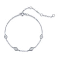 Rombolino Moissanite Chain Bracelet in Sterling Silver
