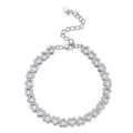 Cuorame Moissanite Heart Tennis Bracelet in Sterling Silver