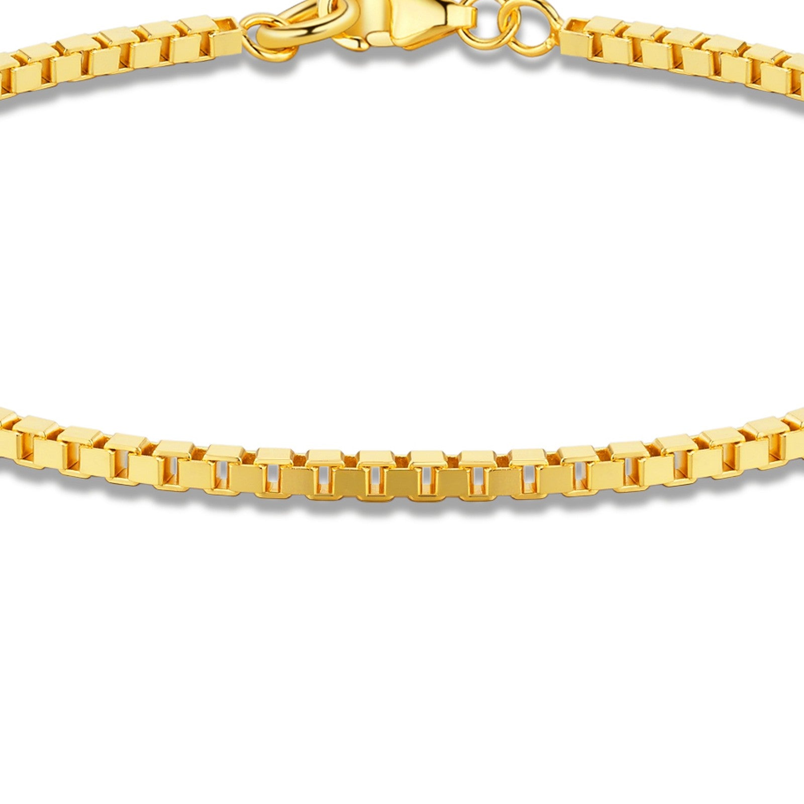 Venezia Moissanite Chain Bracelet in Gold-Tone Sterling Silver — detail