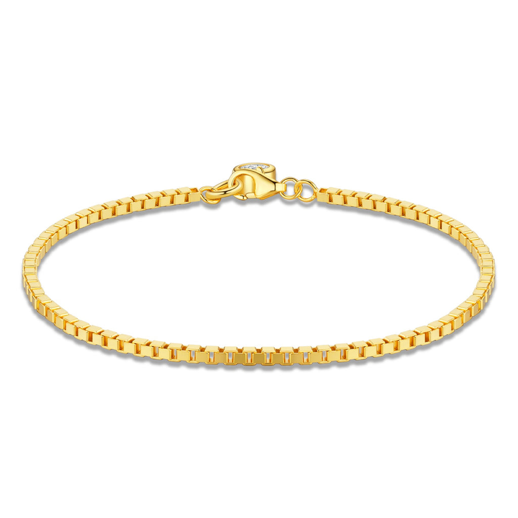Venezia Moissanite Chain Bracelet in Gold-Tone Sterling Silver