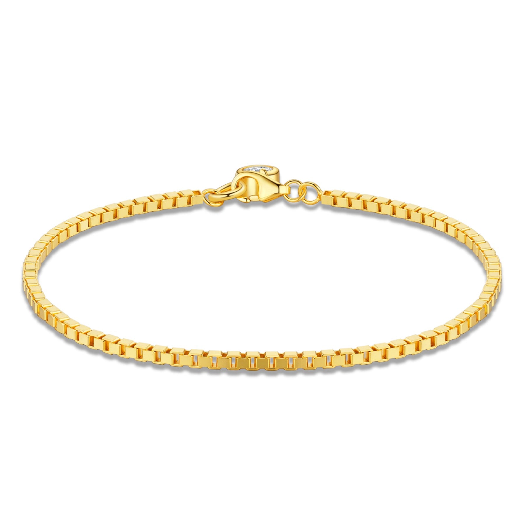 Venezia Moissanite Chain Bracelet in Gold-Tone Sterling Silver
