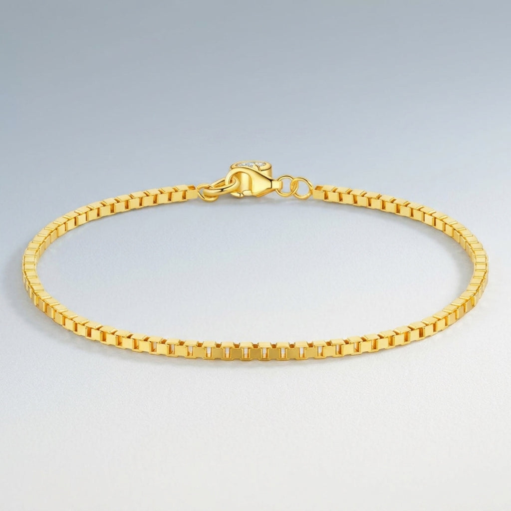 Venezia Moissanite Chain Bracelet in Gold-Tone Sterling Silver