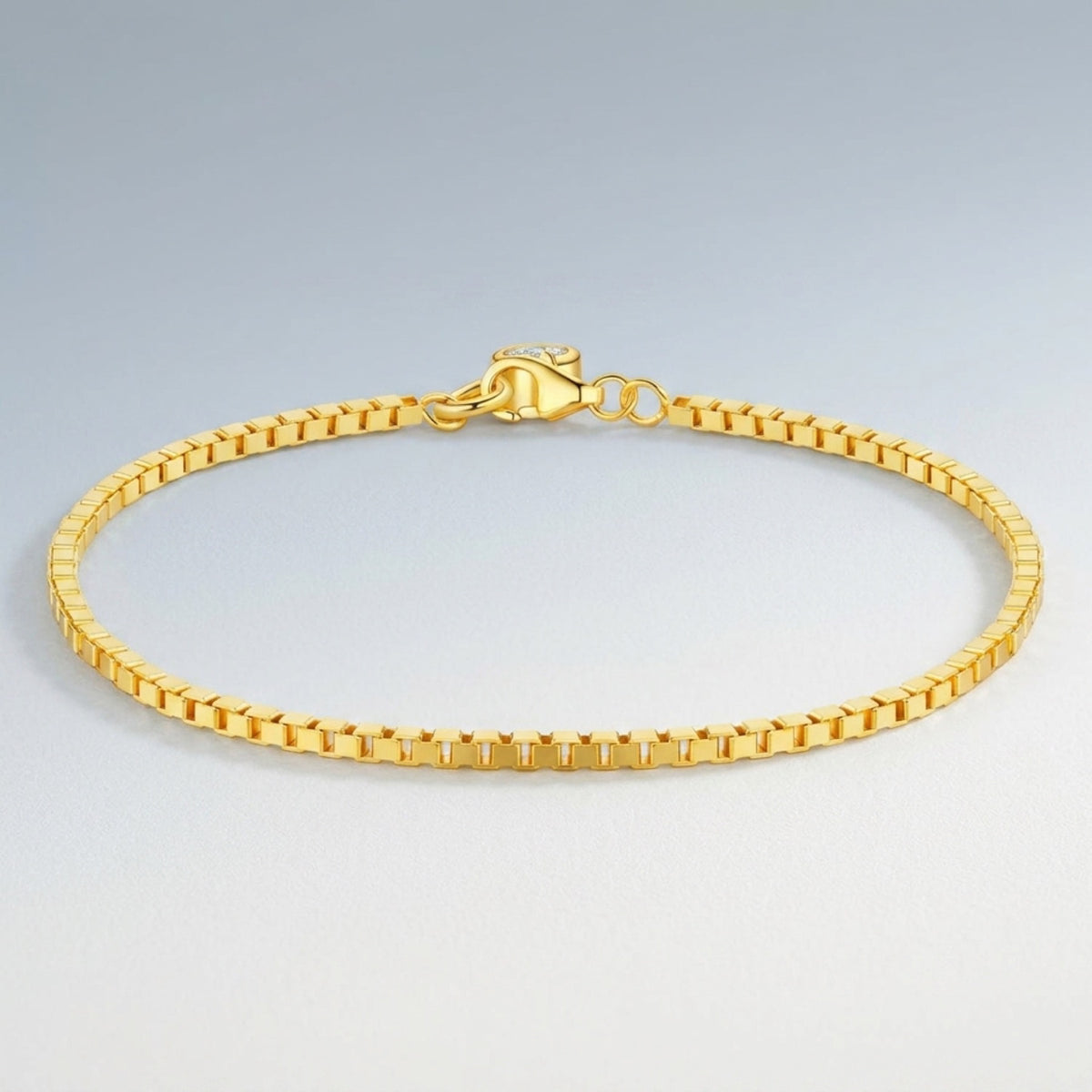 Venezia Moissanite Chain Bracelet in Gold-Tone Sterling Silver
