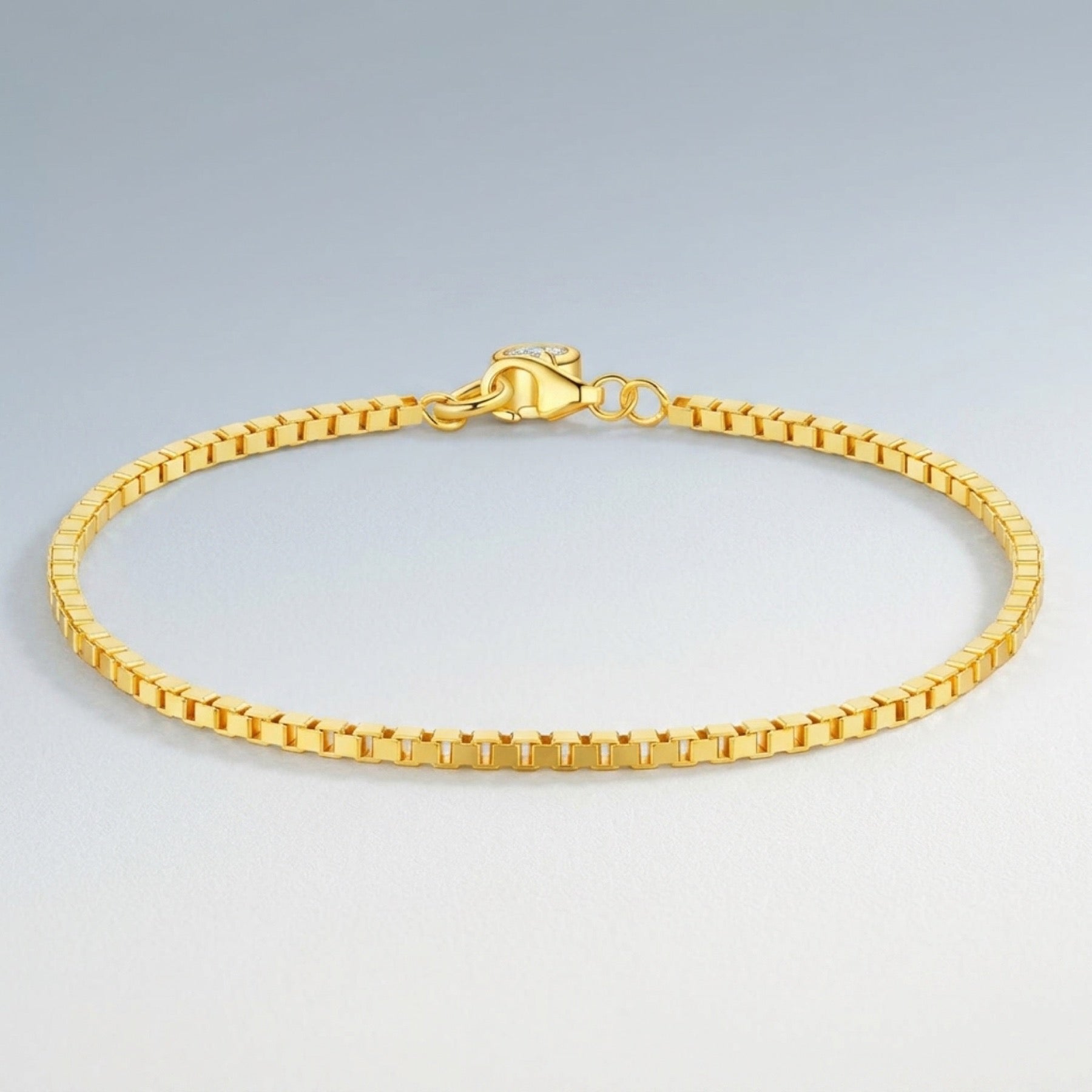Venezia Moissanite Chain Bracelet in Gold-Tone Sterling Silver