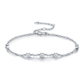 Bezellini Moissanite Chain Bracelet in Sterling Silver