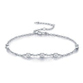 Bezellini Moissanite Chain Bracelet in Sterling Silver