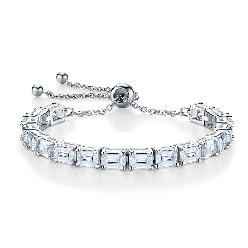 Smeraldame Moissanite Tennis Bracelet in Sterling Silver