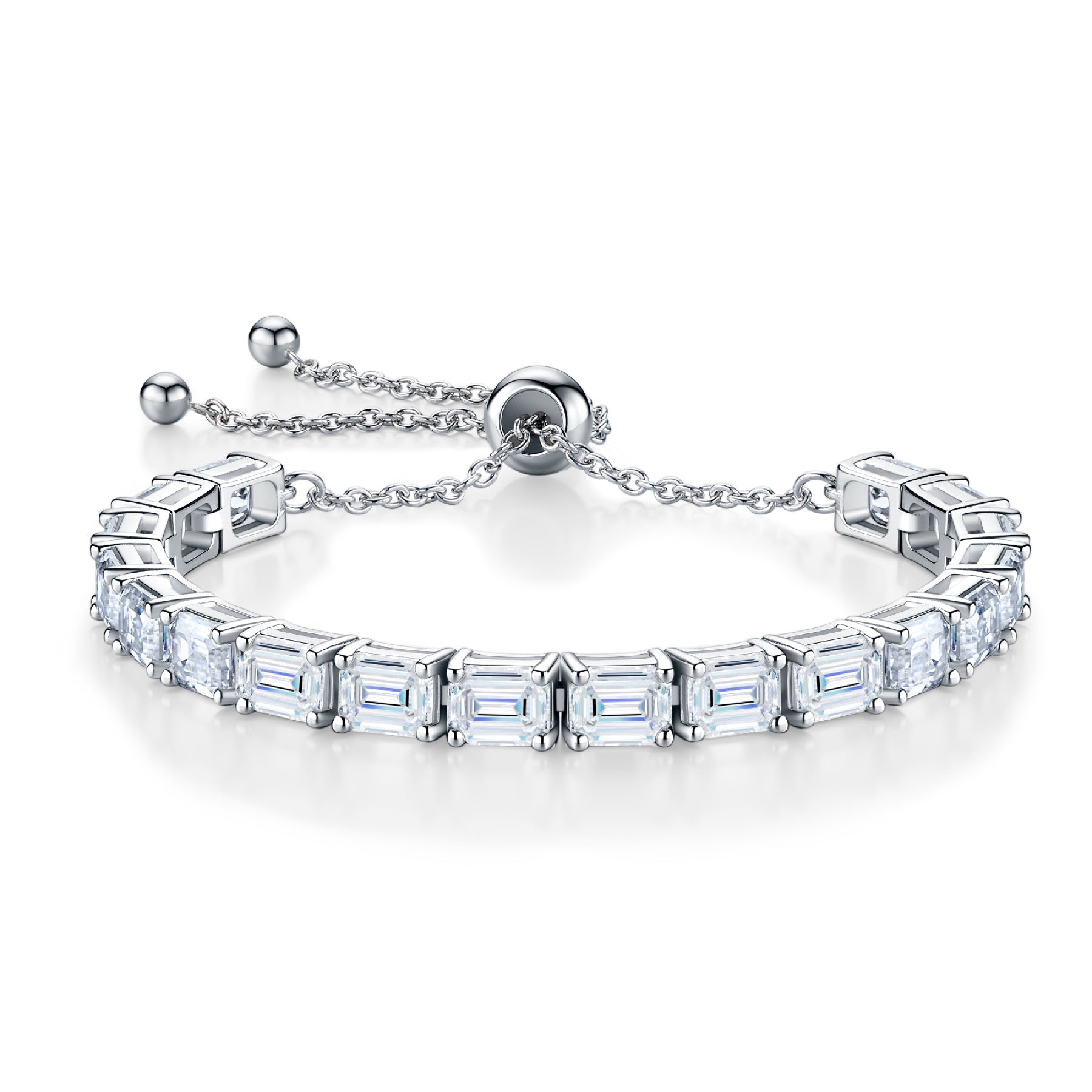 Smeraldame Moissanite Tennis Bracelet in Sterling Silver