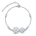 Margherame Moissanite Chain Bracelet in Sterling Silver
