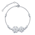 Margherame Moissanite Chain Bracelet in Sterling Silver