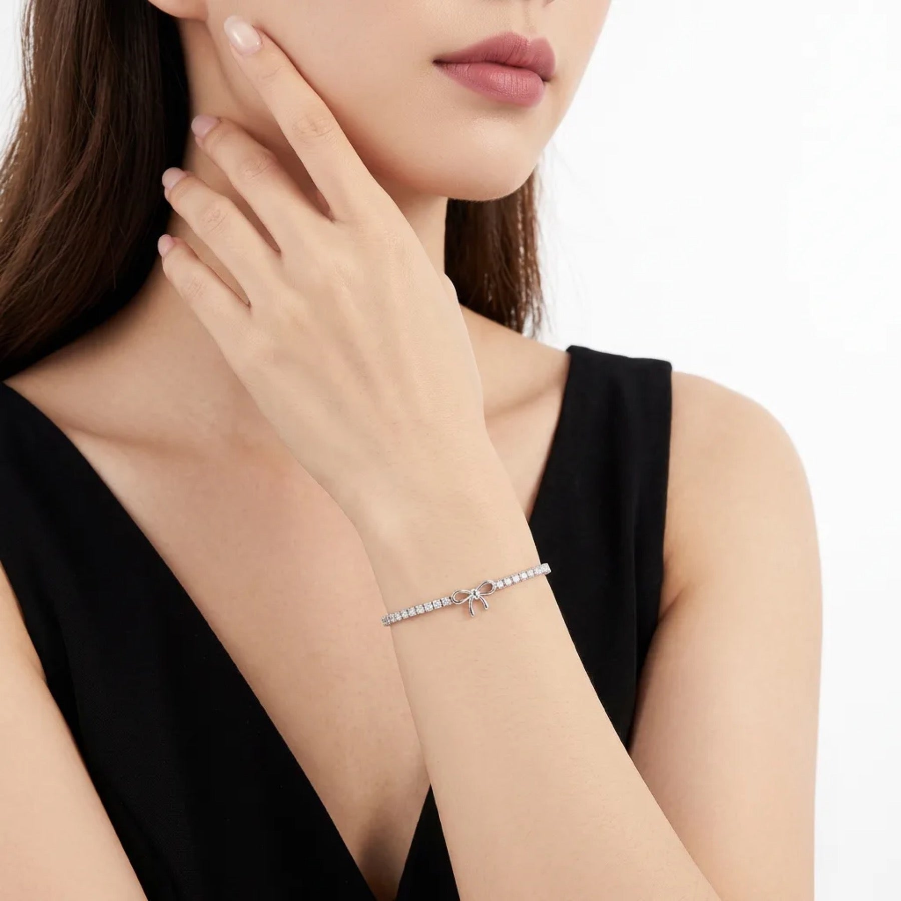Fiocchino Moissanite Tennis Bracelet in Sterling Silver