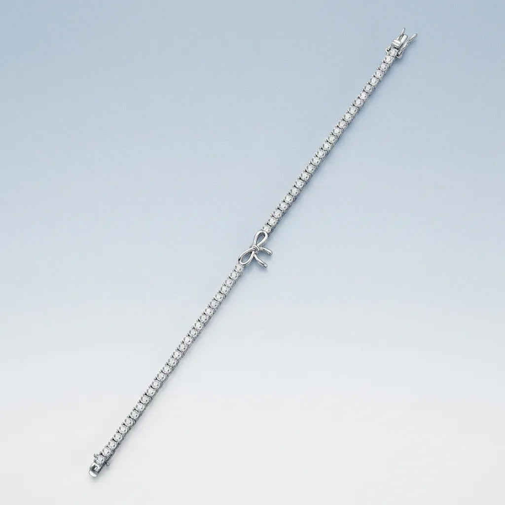 Fiocchino Moissanite Tennis Bracelet in Sterling Silver