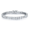 Quadratura Moissanite Tennis Bracelet in Sterling Silver