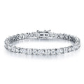 Quadratura Moissanite Tennis Bracelet in Sterling Silver