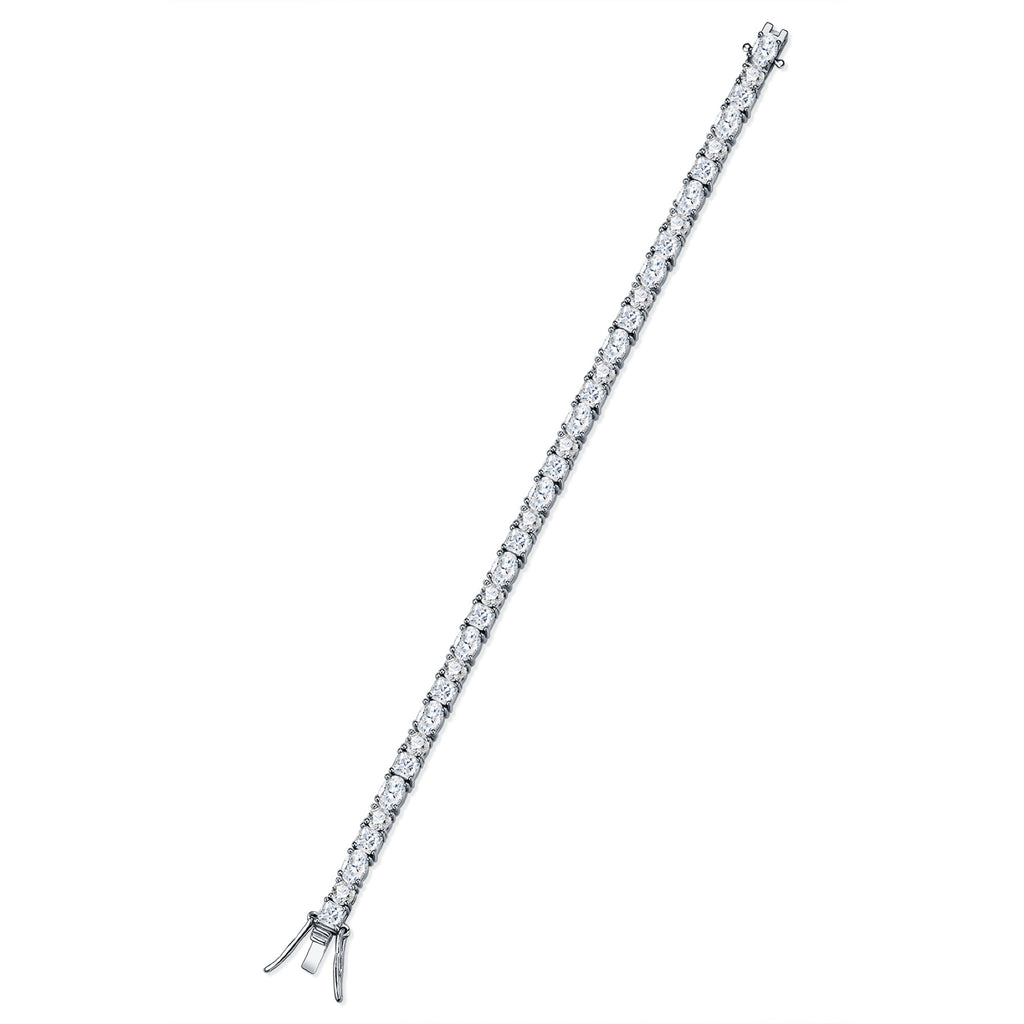 Quadratura Moissanite Tennis Bracelet in Sterling Silver