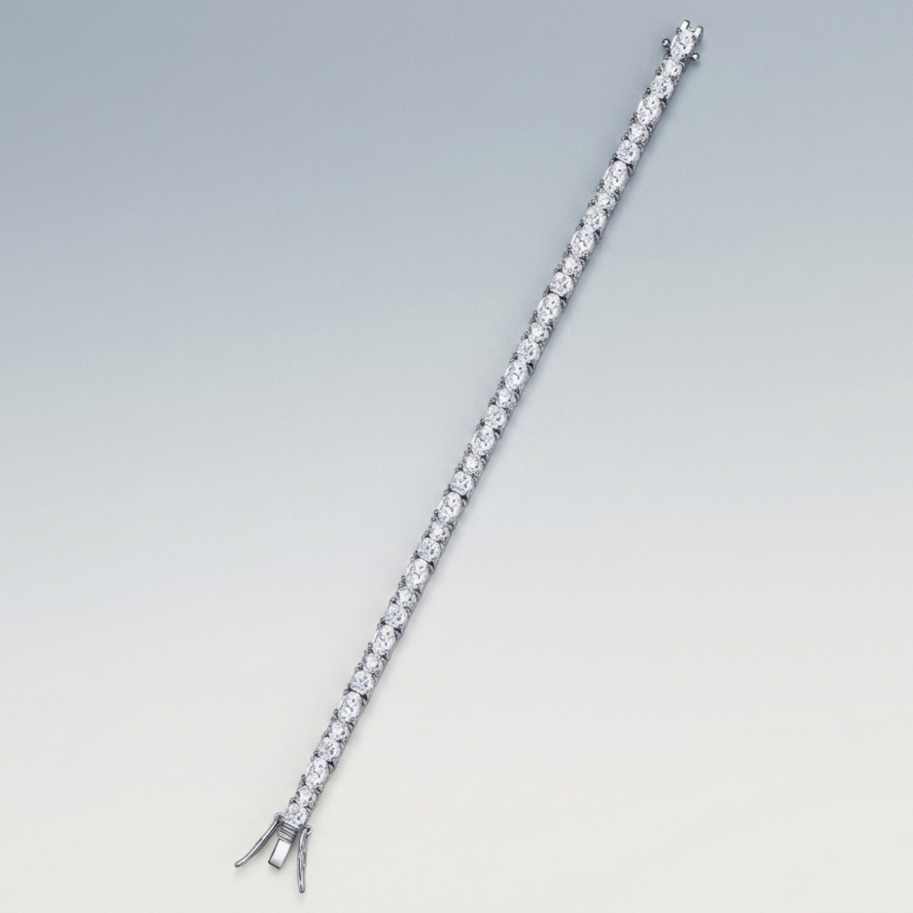 Quadratura Moissanite Tennis Bracelet in Sterling Silver