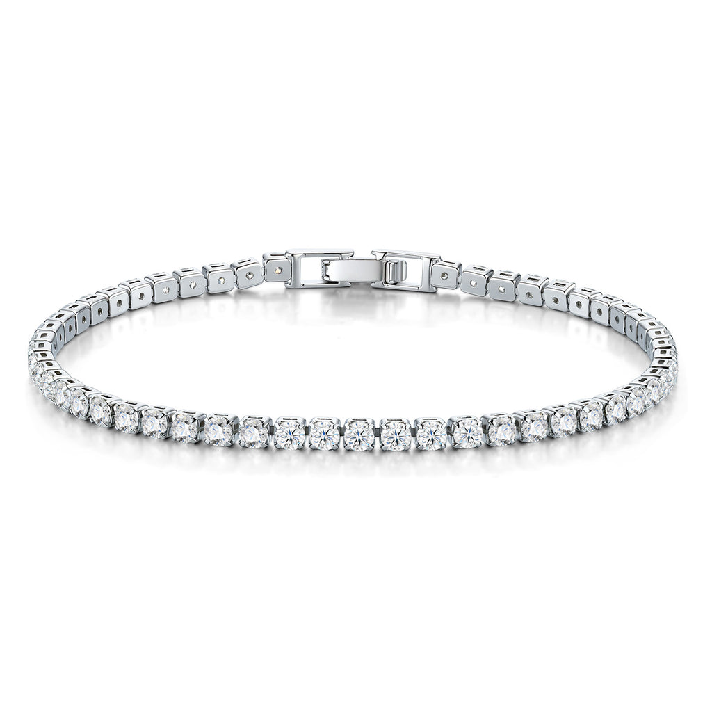 Rotondina Moissanite Tennis Bracelet in Sterling Silver