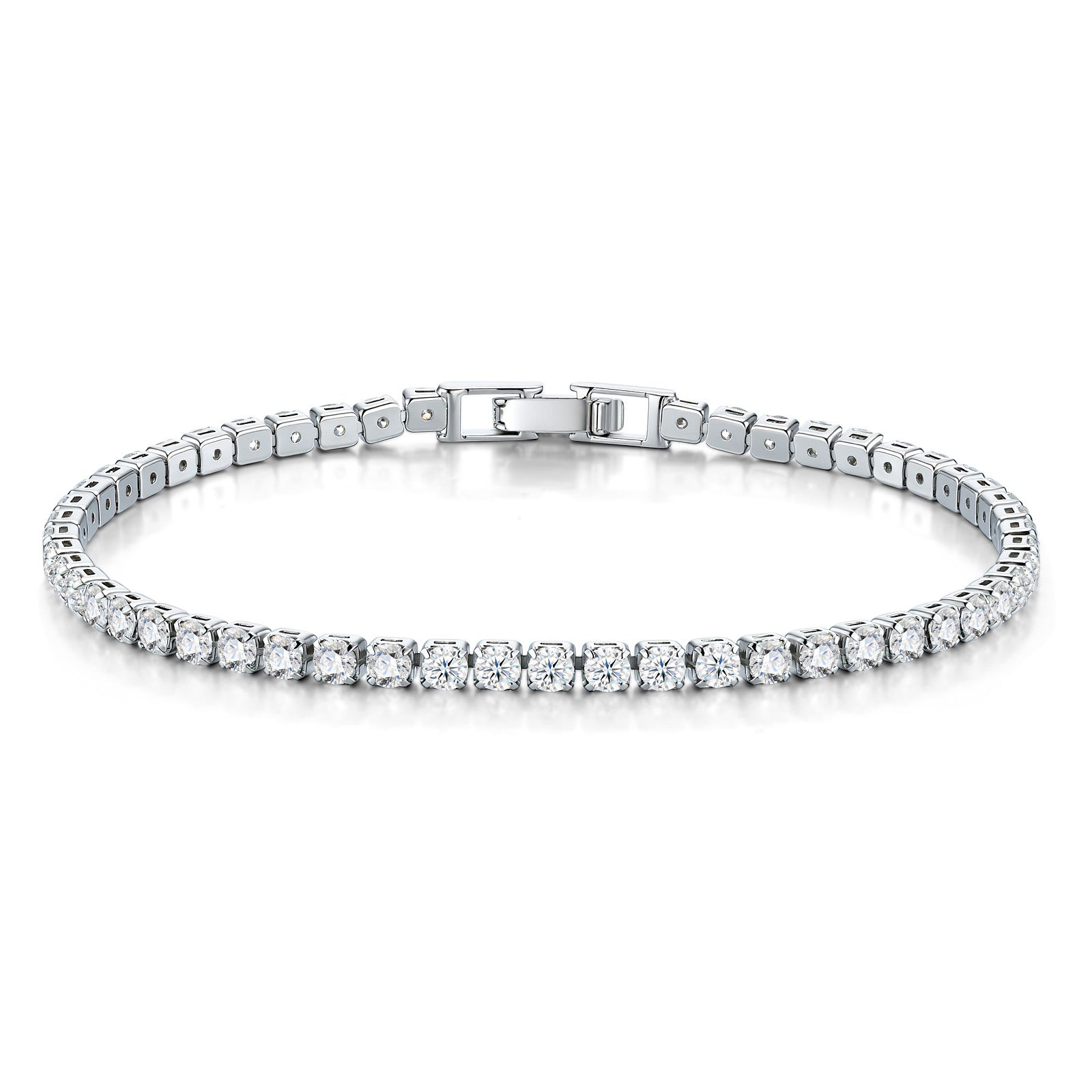 Rotondina Moissanite Tennis Bracelet in Sterling Silver