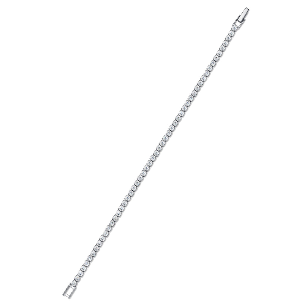 Rotondina Moissanite Tennis Bracelet in Sterling Silver