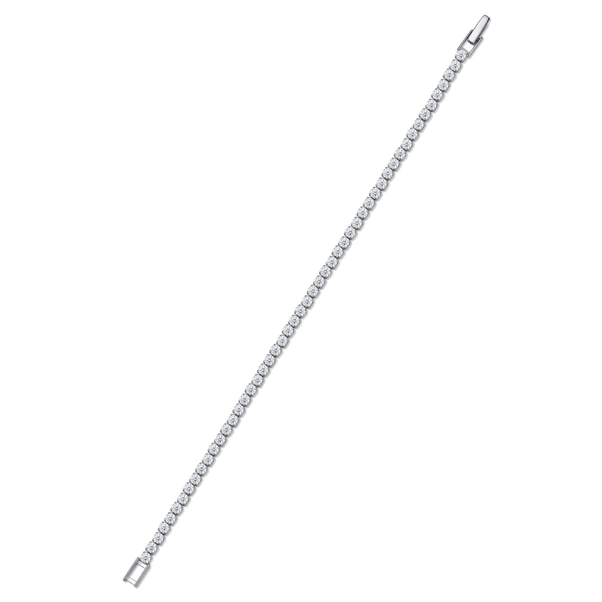 Rotondina Moissanite Tennis Bracelet in Sterling Silver