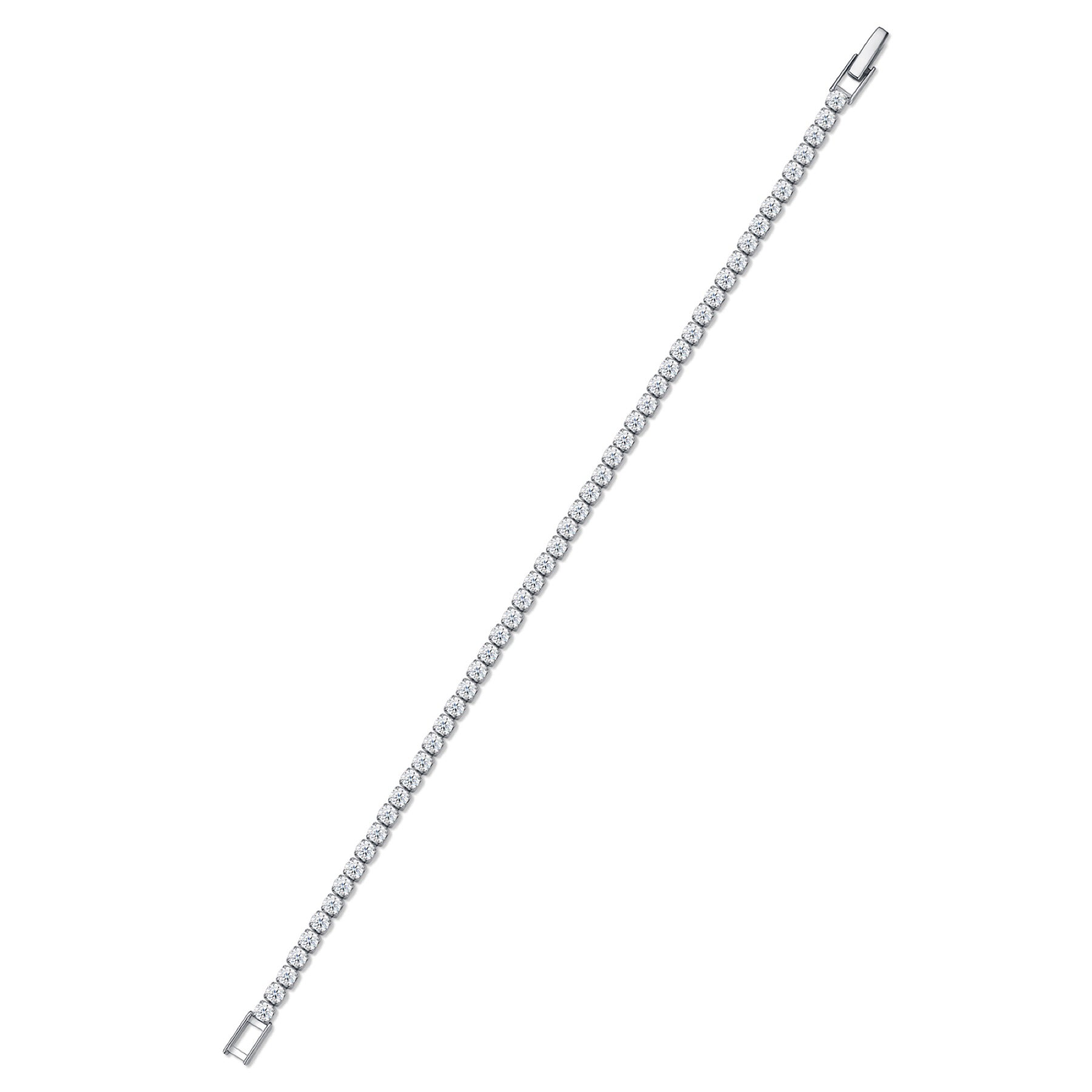 Rotondina Moissanite Tennis Bracelet in Sterling Silver