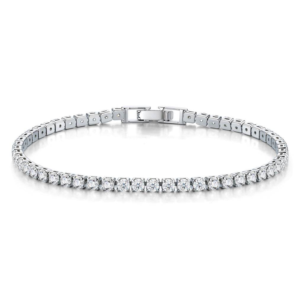 Rotondina Moissanite Tennis Bracelet in Sterling Silver