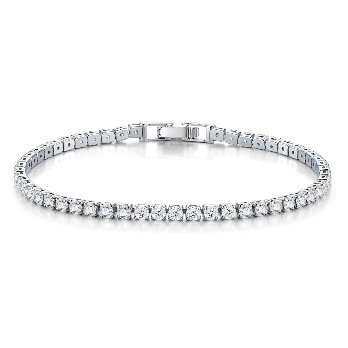 Rotondina Moissanite Tennis Bracelet in Sterling Silver