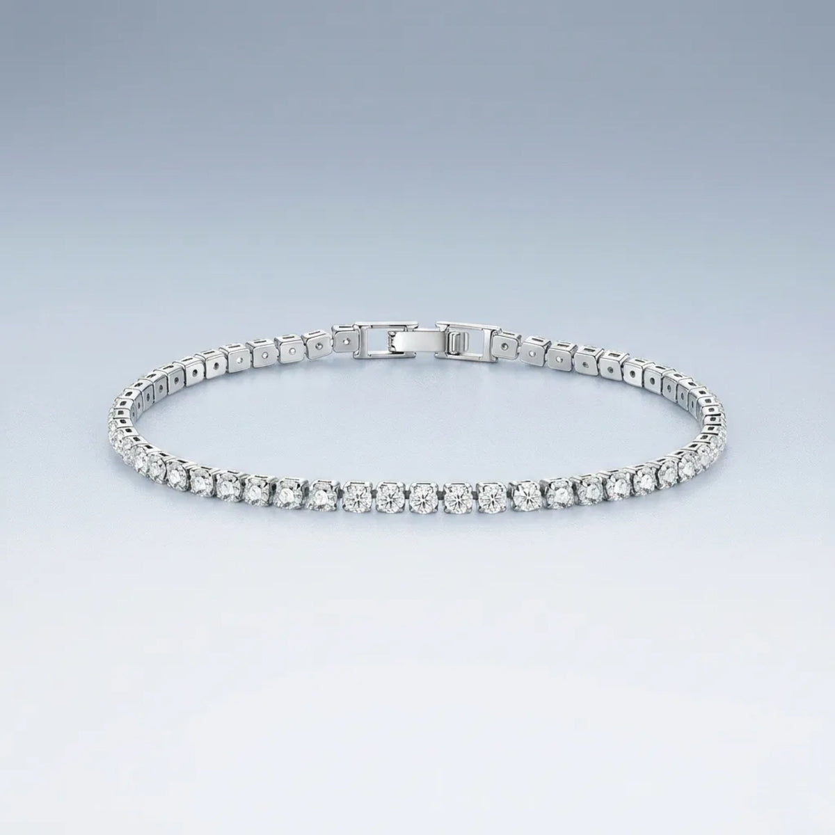 Rotondina Moissanite Tennis Bracelet in Sterling Silver