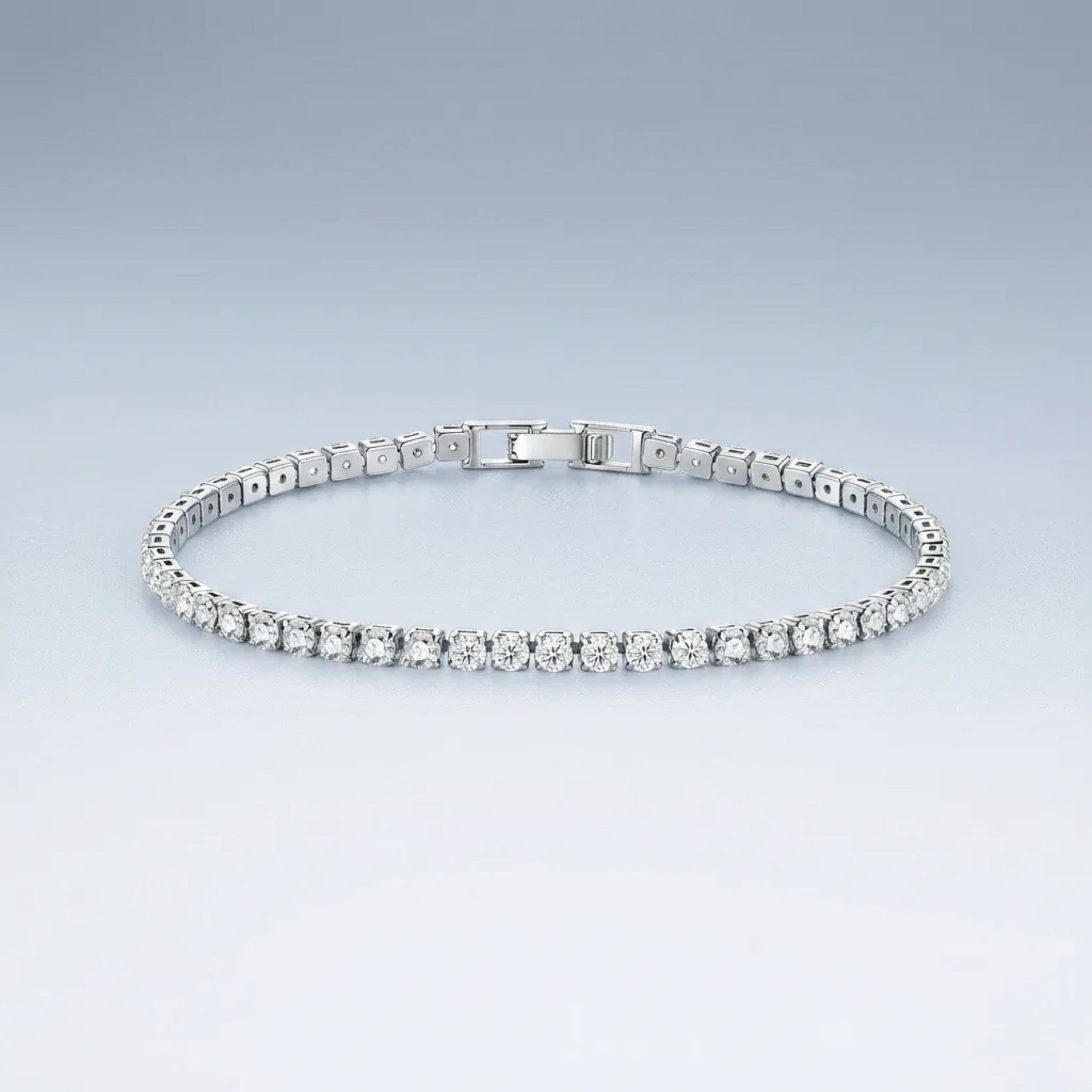 Rotondina Moissanite Tennis Bracelet in Sterling Silver