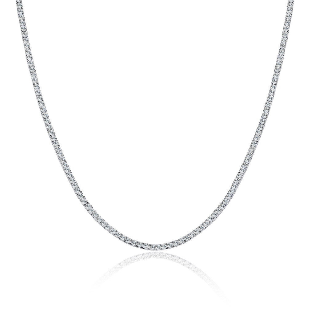 Galaxia Moissanite Tennis Necklace in Sterling Silver