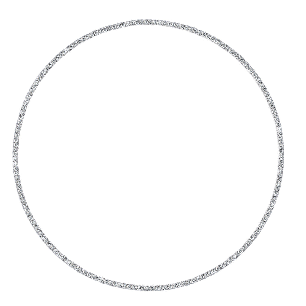 Galaxia Moissanite Tennis Necklace in Sterling Silver