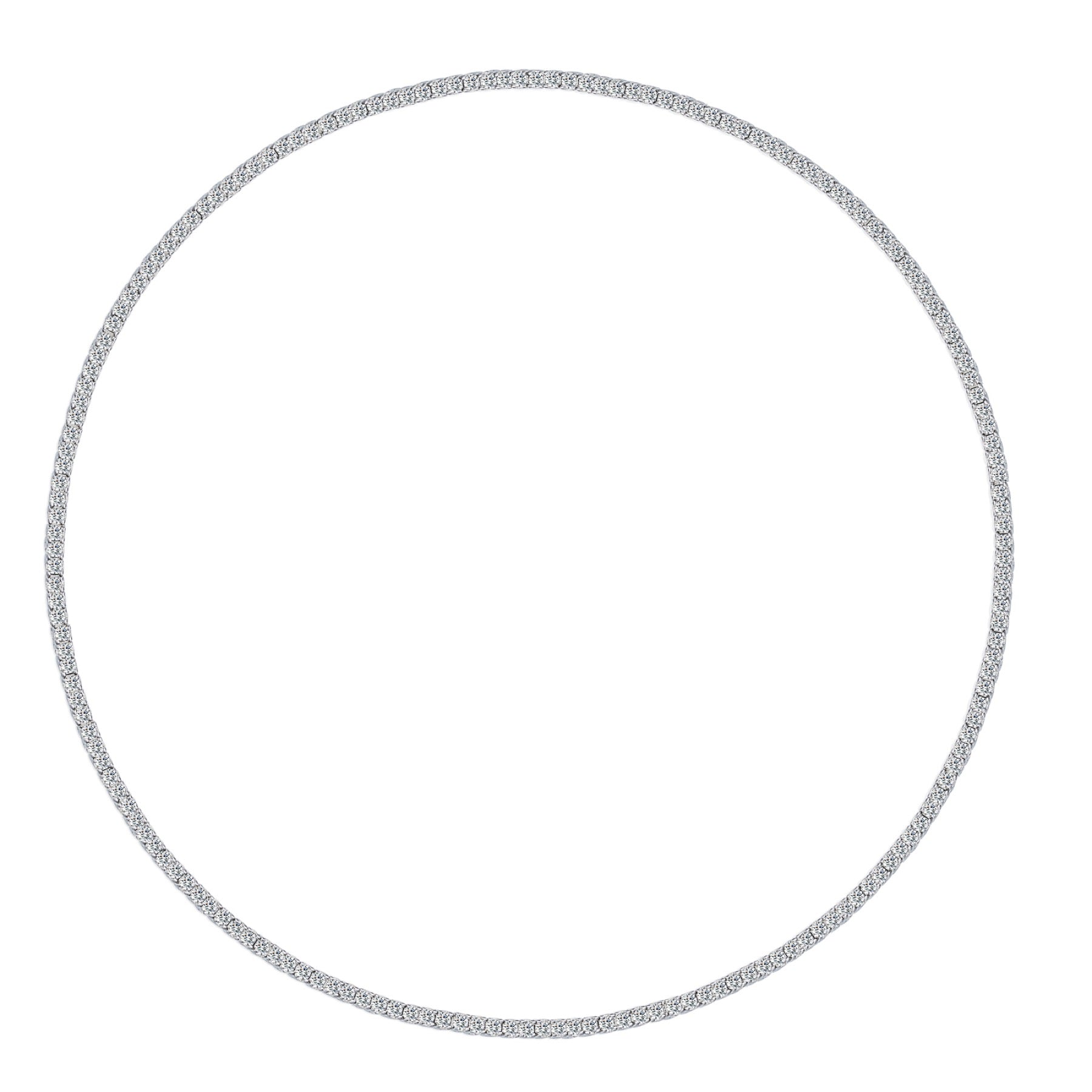 Galaxia Moissanite Tennis Necklace in Sterling Silver