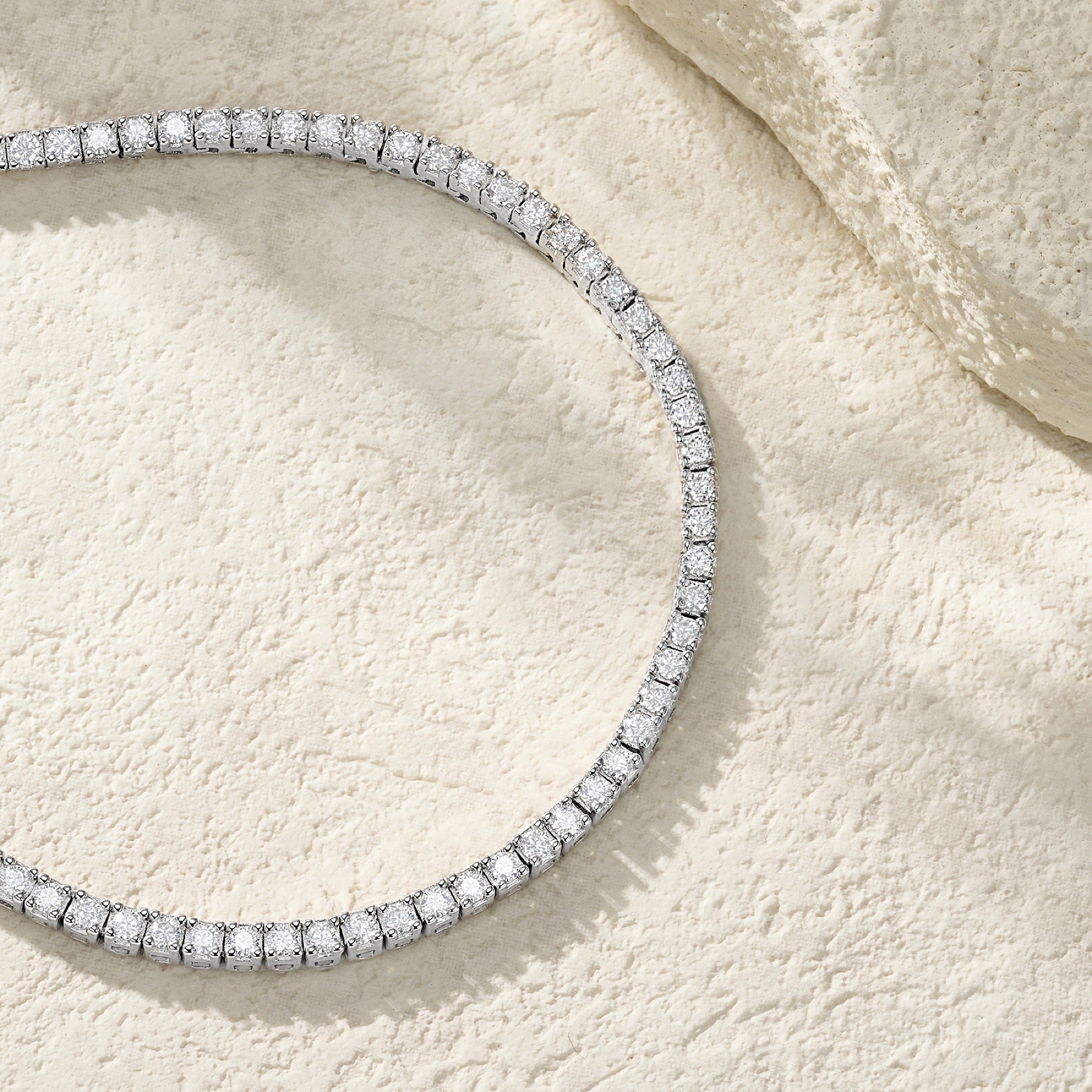 Galaxia Moissanite Tennis Necklace in Sterling Silver