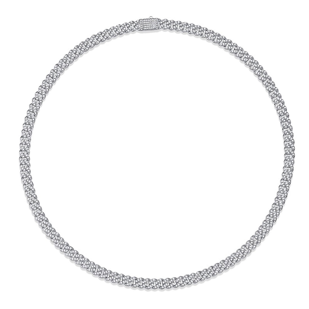 Vitale Moissanite Tennis Necklace in Sterling Silver