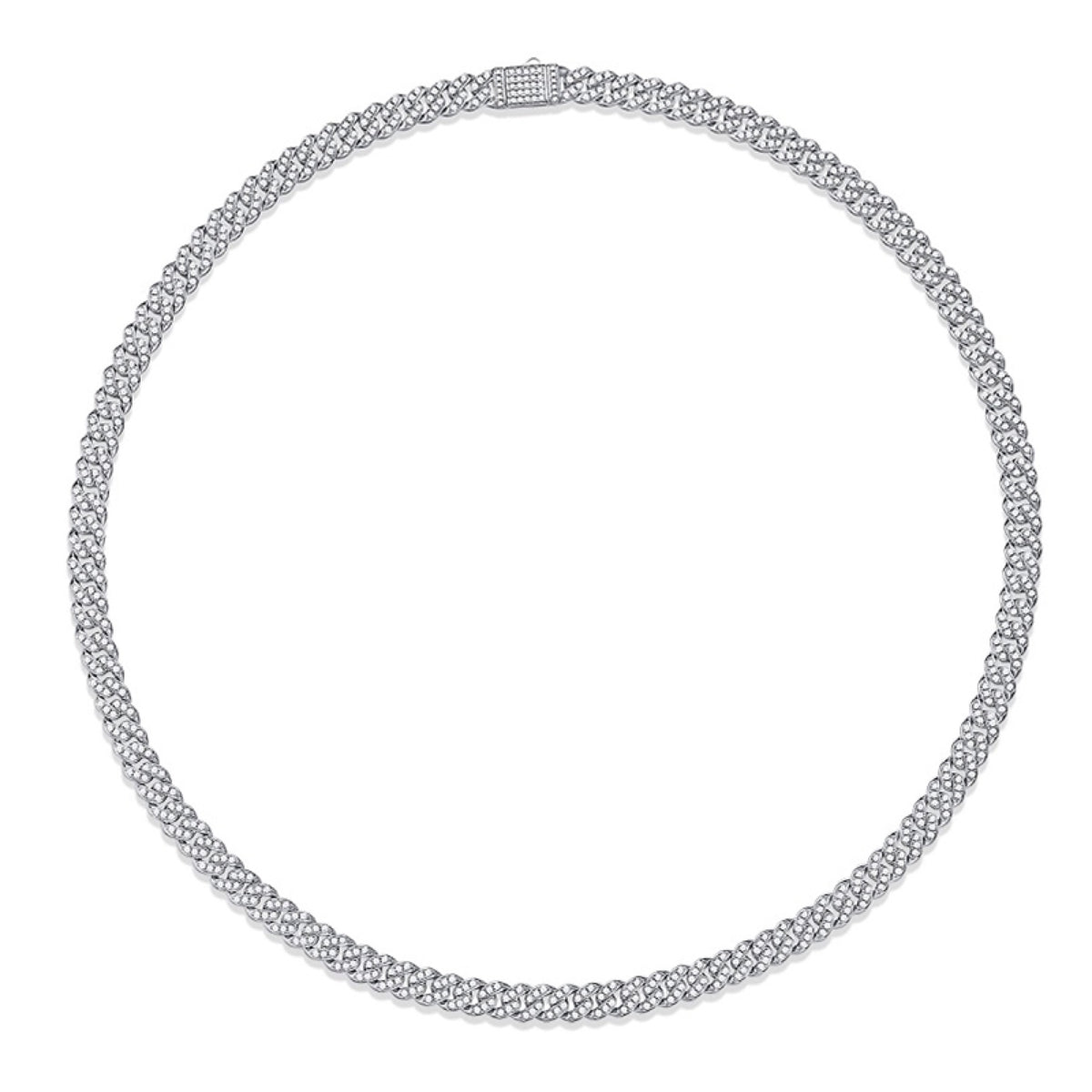 Vitale Moissanite Tennis Necklace in Sterling Silver