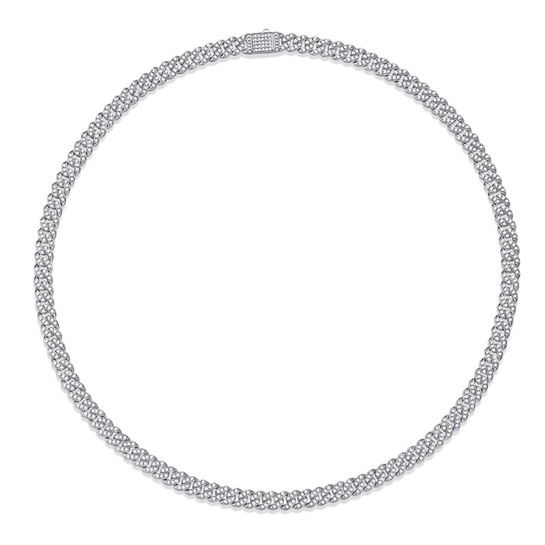 Vitale Moissanite Tennis Necklace in Sterling Silver