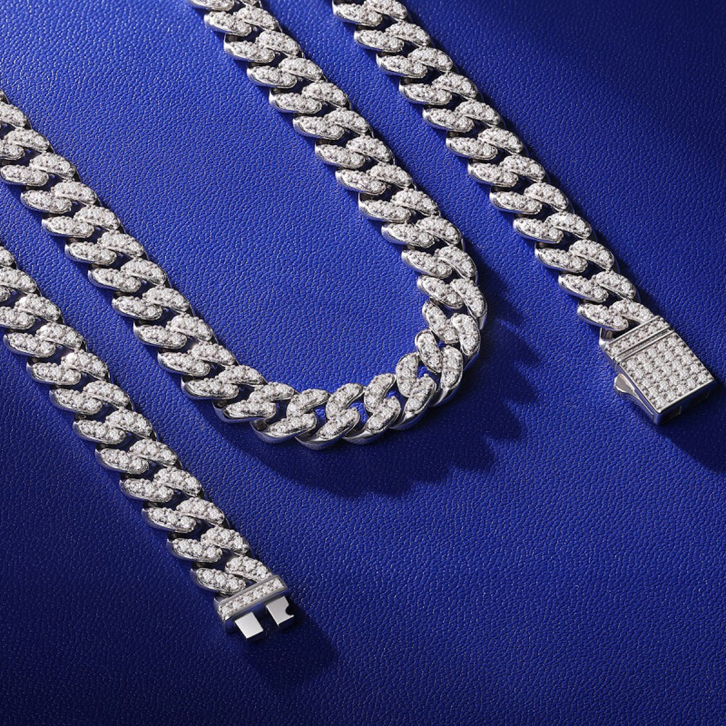 Vitale Moissanite Tennis Necklace in Sterling Silver