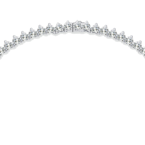 Attrazione 1 Carat Moissanite Tennis Necklace in Sterling Silver — detail