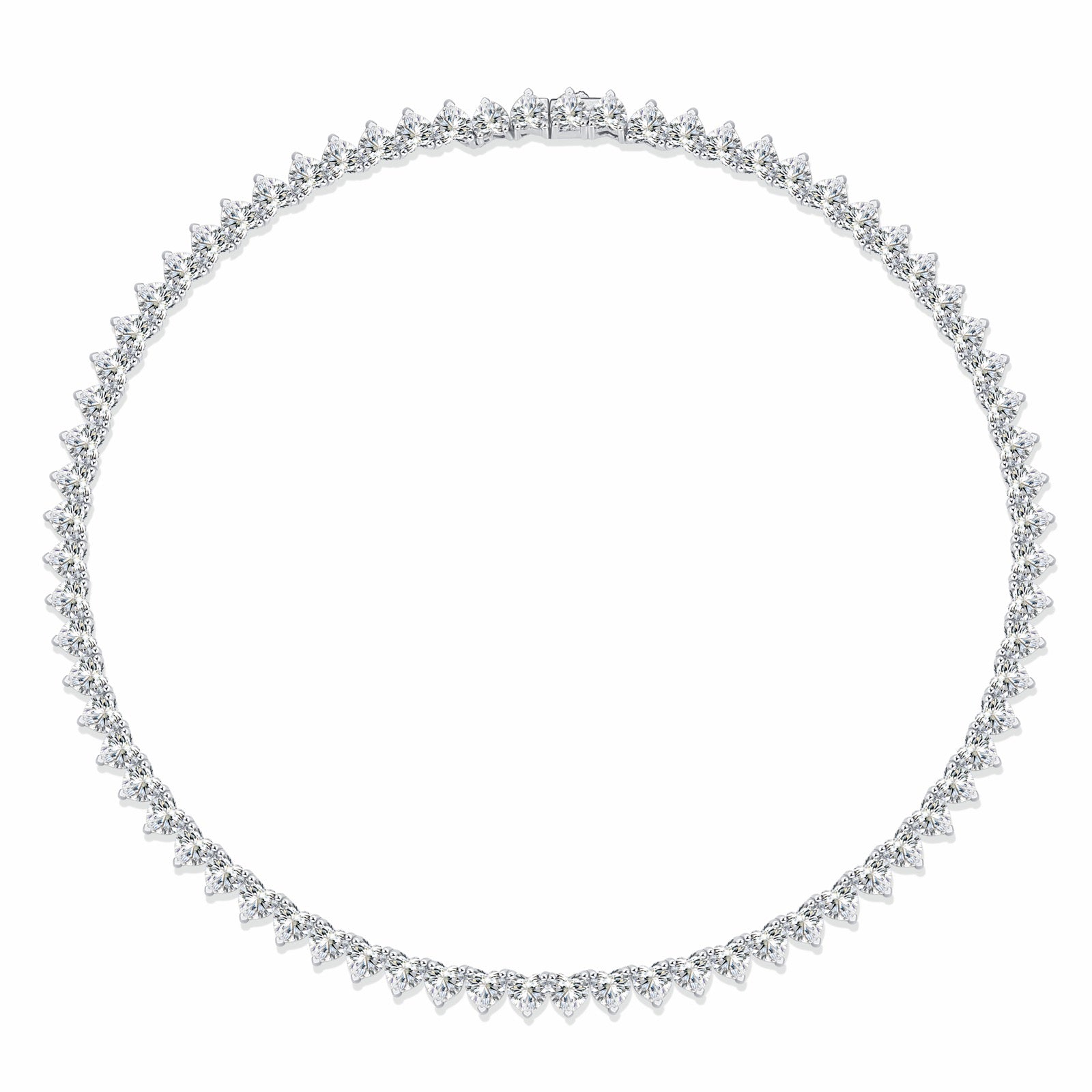 Attrazione 1 Carat Moissanite Tennis Necklace in Sterling Silver