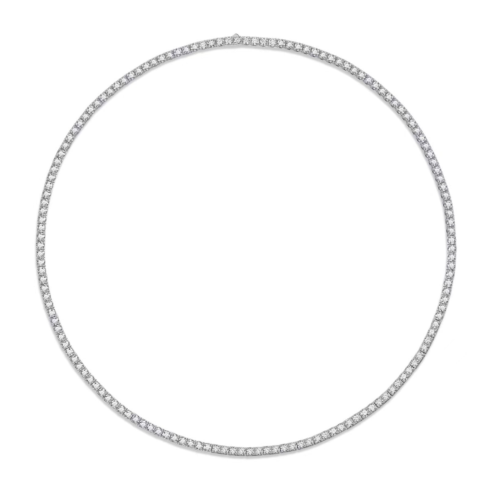Astralia Moissanite Tennis Necklace in Sterling Silver