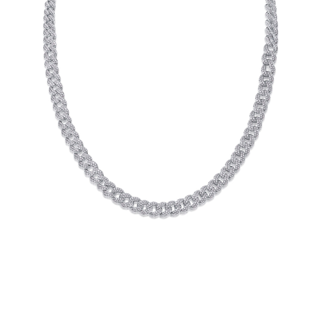 Ghiacciaia Moissanite Tennis Necklace in Sterling Silver