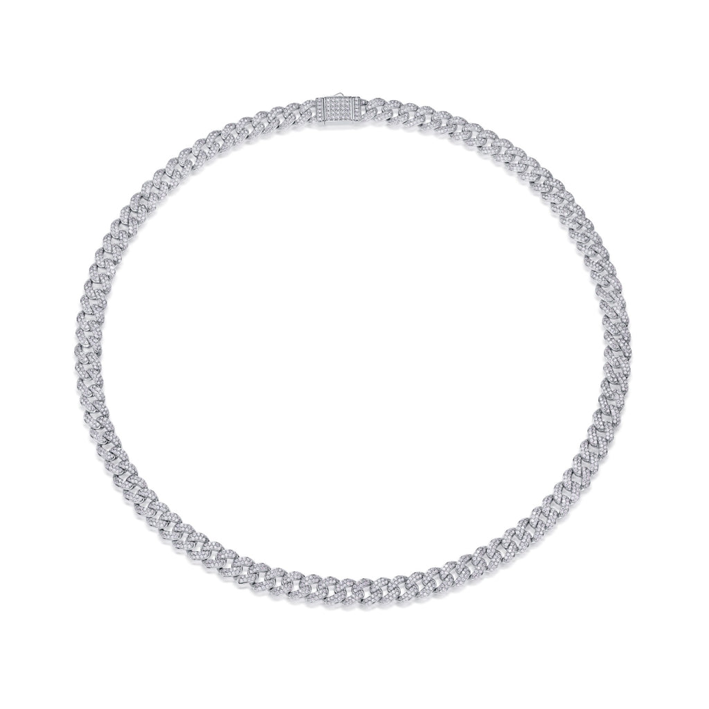 Ghiacciaia Moissanite Tennis Necklace in Sterling Silver