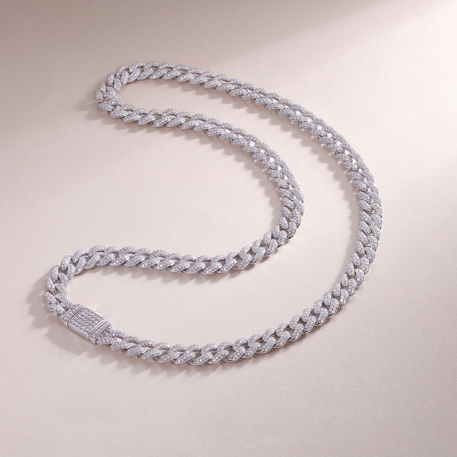 Ghiacciaia Moissanite Tennis Necklace in Sterling Silver