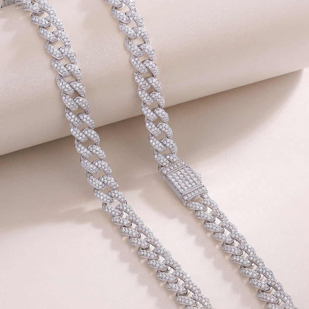 Ghiacciaia Moissanite Tennis Necklace in Sterling Silver