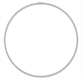 Solitaria Moissanite Tennis Necklace in Sterling Silver